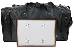 Сумка дорожня середня Wallaby 340-7 з нейлону 38 л 54×29×25 см Чорна - мініатюра 5