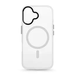 Чехол для Apple iPhone 16, Unit MagSafe, белый, прозрачный, магсейф, противоударный, магнитный, панель-накладка с поддержкой MagSafe, с поддержкой беспроводной зарядки, TPU+PC, защита всего корпуса, ударостойкий, ArmorStandart (ARM78705)