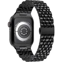 Браслет BeWatch для Apple Watch series 3/4/5/6 із шириною корпусу 42/44мм Link сталевий Чорний (1021401)