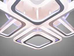 Люстра стельова LED Diasha A8160/8WH, 235W, 3200K-6500K, білий метал, для низьких стель, з диммером і пультом управління - мініатюра 4