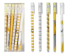 Набір гелевих ручок-стирачок "Yellow" 12 штук, синій колір, товщина письма 0,5 мм 1810-2-QX