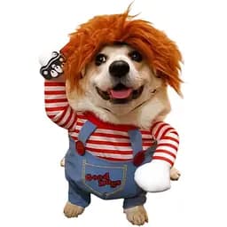 Костюм для тварин Ginger S Косплей Кілер №2 ґудзики / зав'язки блакитний Д-30 см ОГ-50 см ОШ-35 см