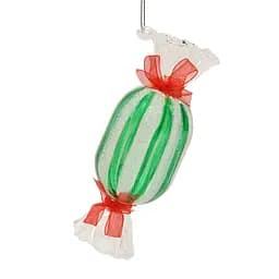 Елочное украшение "Конфета с красными лентами" 4,7*4,7*13 см, YQ1409925