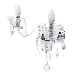 Бра Brille BCL-278W/2 настенное накладное в спальню хрустальное свеча классическое E14