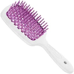 Щетка для волос Janeke Small Superbrush, 17,5х7 см, белая с фуксией