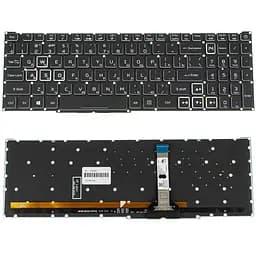 Клавіатура для ноутбука ACER (Nitro: AN517-55) rus, black, без фрейму, підсвічування клавіш RGB (оригінал)