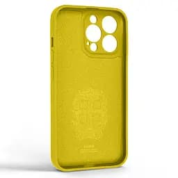 Силиконовый чехол для Apple iPhone 13 Pro, Icon Ring, желтый, панель-накладка, с кольцом-подставкой на 360°, противоударный, возможность использования магнитных держателей, ArmorStandart (ARM68667) - мініатюра 2