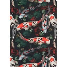 Книга записная Axent Fish A5 в клеточку 80 листов красно-зеленая (8700-1-A)