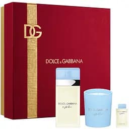 Набір Dolce Gabbana Light Blue 50 мл туалетна вода, 4,5 мл міні, свічка 70 гр