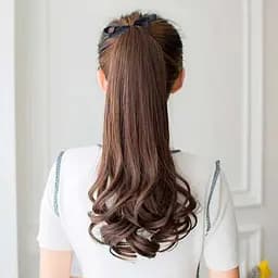 Шиньйон хвилястий хвіст Didaka на стрічці 48 см Каштановий K0735-2