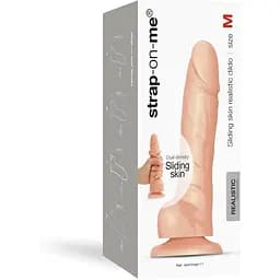 Реалістичний фалоімітатор Strap-On-Me Sliding Skin Realistic Dildo Vanille - M