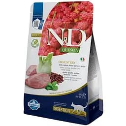 Сухий корм для котів Farmina N&D Quinoa дієтичне харчування при порушенні травлення з ягням та кіноа 300 г 