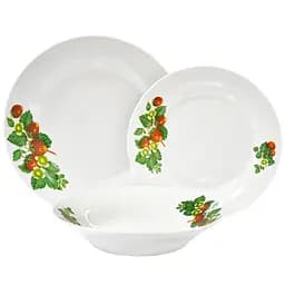 Набор столовый Оселя Клубника, 6 персон, 18 предметов (ОС21-206-090)