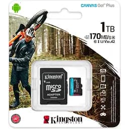 Карта пам'яті Kingston 1TB microSDXC сlass 10 UHS-I U3 V30 A2 Canvas Go Plus G4 (SDCG4/1TB) - мініатюра 3