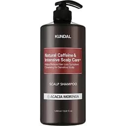 Шампунь з кофеїном проти випадіння волосся Natural Caffeine & Intensive Scalp Care Shampoo Acacia Moringa Kundal 500 мл