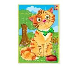 Игра развивающая Vladi Toys мягкие пазлы А5 Малыш сможет Кот (укр)