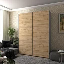 Шафа-купе Doros G-Caiser Графіт / Дуб Евок 2 ДСП / 3 частини 180х60х240 (42005014)