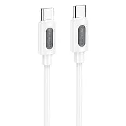 Дата кабель Borofone BX114 Structure Type-C to Type-C 60W (1m) White
