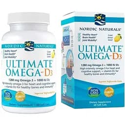 Жирні кислоти Nordic Naturals Ultimate Omega-D3, 60 капсул