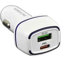 Автомобільний зарядний пристрій Borofone BZ14A PD20W QC3.0 Type C to Lightning 3A Білий