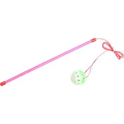 Іграшка для котів Fox Вудка-дражнилка Куля пластикова сітчаста 