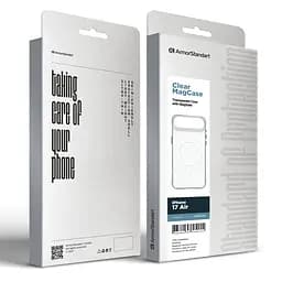 Чехол Apple iPhone 17 Air, Clear MagCase, прозрачный, ударопрочный, магнитный, панель-накладка с поддержкой MagSafe, поддержка беспроводной зарядки MagSafe, защита всего корпуса, TPU+PC, ArmorStandart (ARM86254) - мініатюра 5