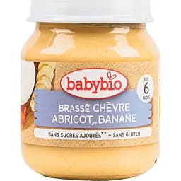 Органічне молочне пюре Babybio з козячого молока з бананом та абрикосом 130 г