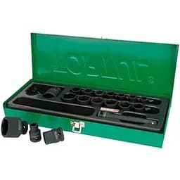 Комплект ударних головок для пневмогайковерта 1/2, 10-32 мм + подовжувач 18 од. Toptul hoz0007645