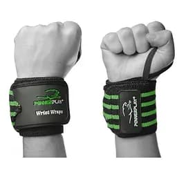 Бинти для зап'ясть (кистьові бинти) PowerPlay 3081 Чорно-Зелені (пара) (PP_3081_Black/Green)