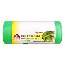 Пакети для сміття Помічниця Supreme Eco Friendly з ручками 60 л 20 шт. - мініатюра 2