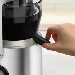 Tefal Соковитискач Nutri XXL відцентрований 1000Вт, чаша-0.8л, макуха-2.2л, жолоб на ціле яблуко, пластик/метал, чорний-нержавіюча сталь - мініатюра 8