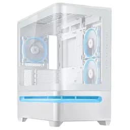 Корпус Asus Prime AP202 Tempered Glas ARGB без БР 2xUSB3.2 1xUSB Type-C Tempered Glass side mATX білий 90DC00P3-B19000