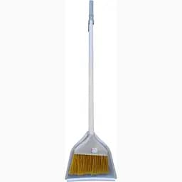 Совок для прибирання Zambak Plastik та щітка з довгими ручками сірий (ZP-129g) - мініатюра 2