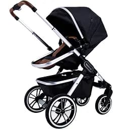 Універсальна коляска 2 в 1 Teutonia Trio 2.0 Melange Black, чорна