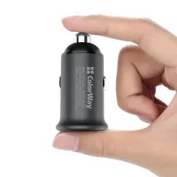Автомобільний зарядний пристрій ColorWay (1USBx3A, 20W) Power Delivery Port Gray (CW-CHA028PD-GR) - мініатюра 2