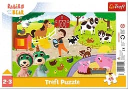 Набір Пазли - (15 елм. Рамкою) - "Ферма" / Сім'я Трефликів /Trefl