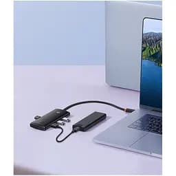 USB-хаб Baseus Lite Series 4-in-1 Hub Adapter Black (WKQX030101) [136670] - мініатюра 7