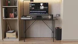 Стіл письмовий Line Тайм Ferrum-decor 750x1200x600 Чорний метал ДСП Сосна Кембра 16 мм (FRD-104887) - мініатюра 2