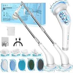 Електричний скрубер SZFIXEZ 2 швидкості SXT-160 з 8 змінними головками для плитки ванни