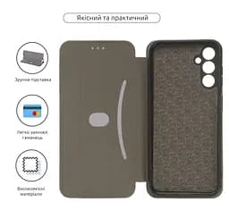 Чехол-книжка для Samsung Galaxy M14 5G (M146), G-Case, черный, кожаный чехол-книжка из экокожи (PU) и TPU, с магнитом, с подставкой и вместительным кардхолдером, противоударный, защита всего корпуса, ArmorStandart (ARM66677) - мініатюра 3