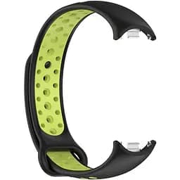 Ремінець DK CDK для Xiaomi Mi Smart Band 9 Silicone Sport Band Nike (015815) (black / green) - мініатюра 2