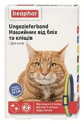 Ошейник от блох и клещей для кошек Beaphar синий-желтый 35 см