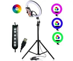 Кільцева LED-лампа XPRO Live Light MJ26 з штативом 26 см (956_959) - мініатюра 3