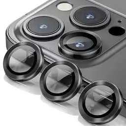 Захисне скло на камеру DK для Apple iPhone 12 Pro Lens Metal Ring Eagle Eye 015724 black 2 шт. - мініатюра 3