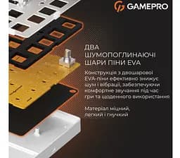 Клавиатура игровая механическая GamePro GPMK-126 Genesis Silver light USB Red Swich Hot-Swap N-KRO Grey - мініатюра 9