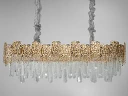 Дизайнерська кришталева люстра овальної форми для вітальні, 10 ламп