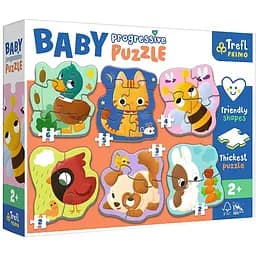 Пазлы Trefl Baby Progressive 6 в 1 Животные