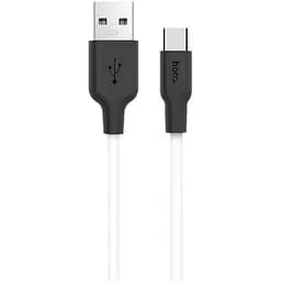 Кабель Hoco X21 Silicone Type-c charging cable Чорний Білий