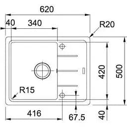 Кухонна мийка Franke BFG 611-62 114.0272.596 - мініатюра 2