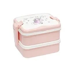 Контейнер для їжі подвійний "The one and only" Bambi 6301(Pink)